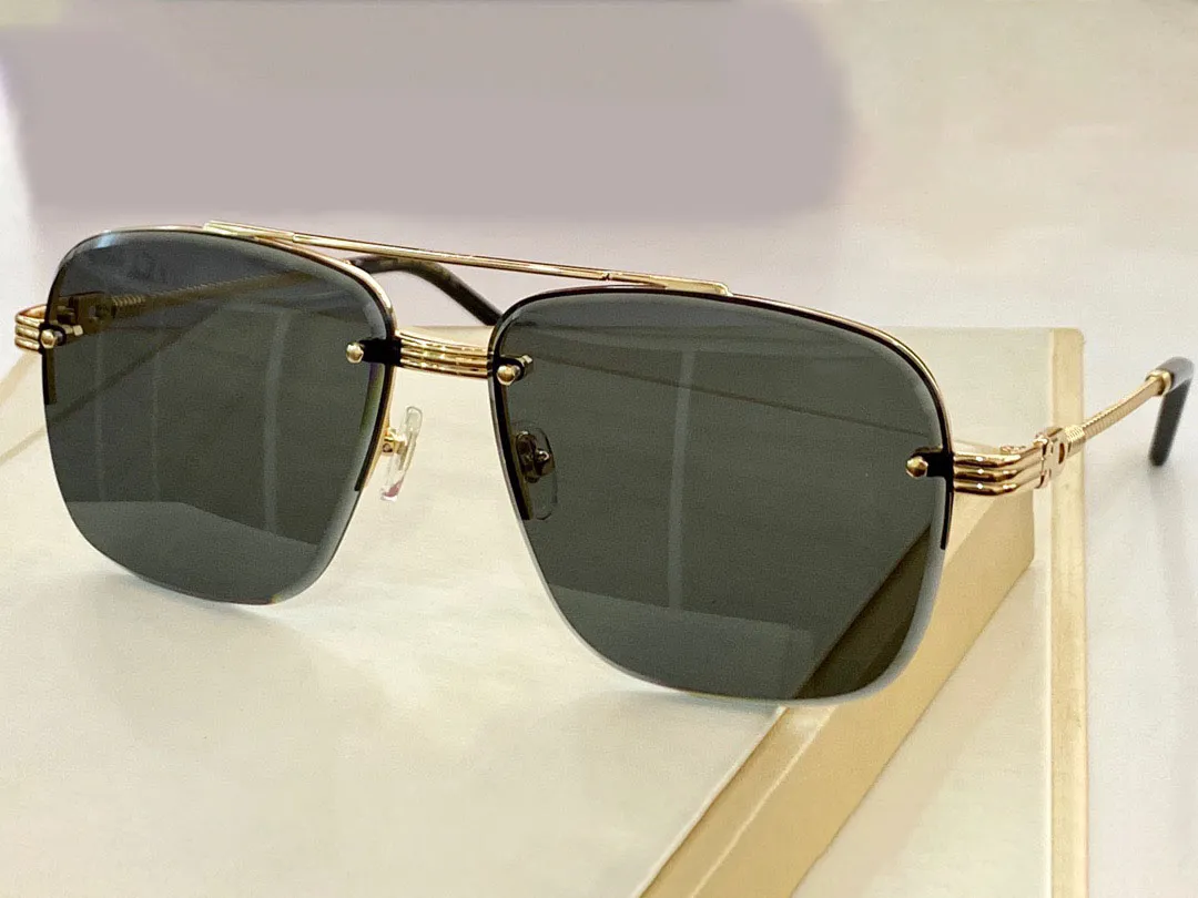 Солнцезащитные очки для мужчин и женщин летний стиль T8200270 анти ультрафиолетовый ретро плита металлическая квадратная половина кадра модные очки случайная коробка
