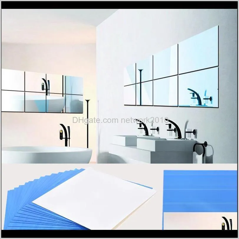 mirror surface wall sticker modern wall decor decals 0.1mm square acrylic self adhesive sticker for living room bathroom walls perfect
