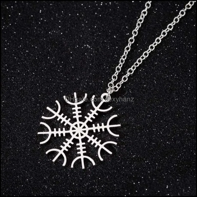 Chain Necklace For Women Steel Snowflake Pendants Stainless Fashion Gold Jewelry The Neck Pendant Necklaces