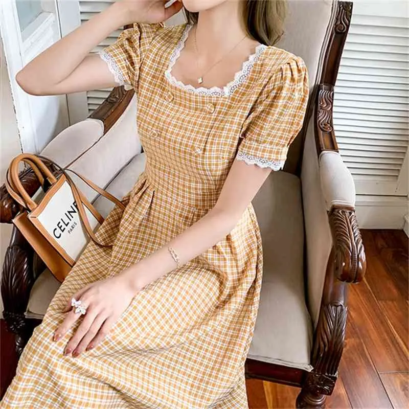 knee length dresses for ladies All I Want Green Tartan Plaid Midi Dress, Small - The Mint Julep Boutique