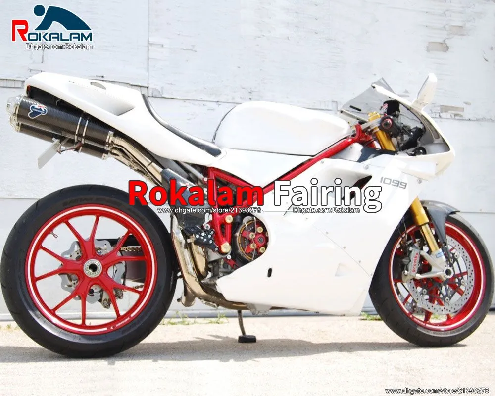 Para Ducati 996 748 Bodyworks Parts 1996 1997 1998 1999 2000 2001 2002 1099 96-02 Recentimentos de motocicleta branca (moldagem por injeção)