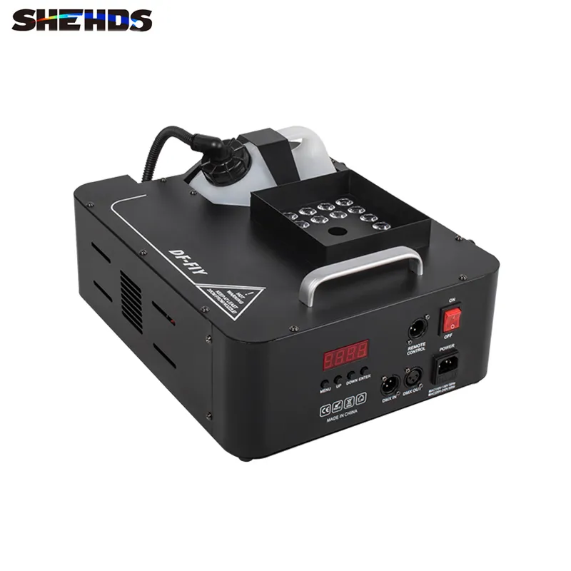 Shehds Stage Lighting 1500W LED 24X9W RGB LEDS Smoke Machine Fogger Hazer معدات DJ KTV