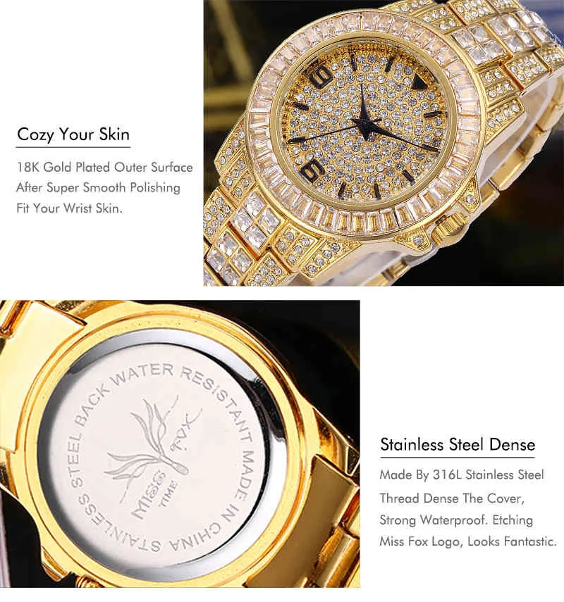 часы мужские relogio masculino reloj hombre 2020 zegarek meski ice out watch men hip hop large diamonds watches waterproof 18K gold plated role style male clock man drop shipping (19)