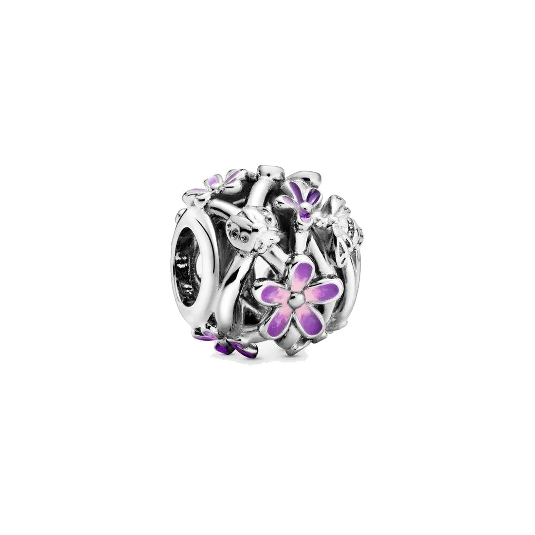 Designer jóias cabe pandora pulseira encantos charme abertura roxo margarida 925 prata amor braceletes beads jóias cadeia charme frisado mulheres