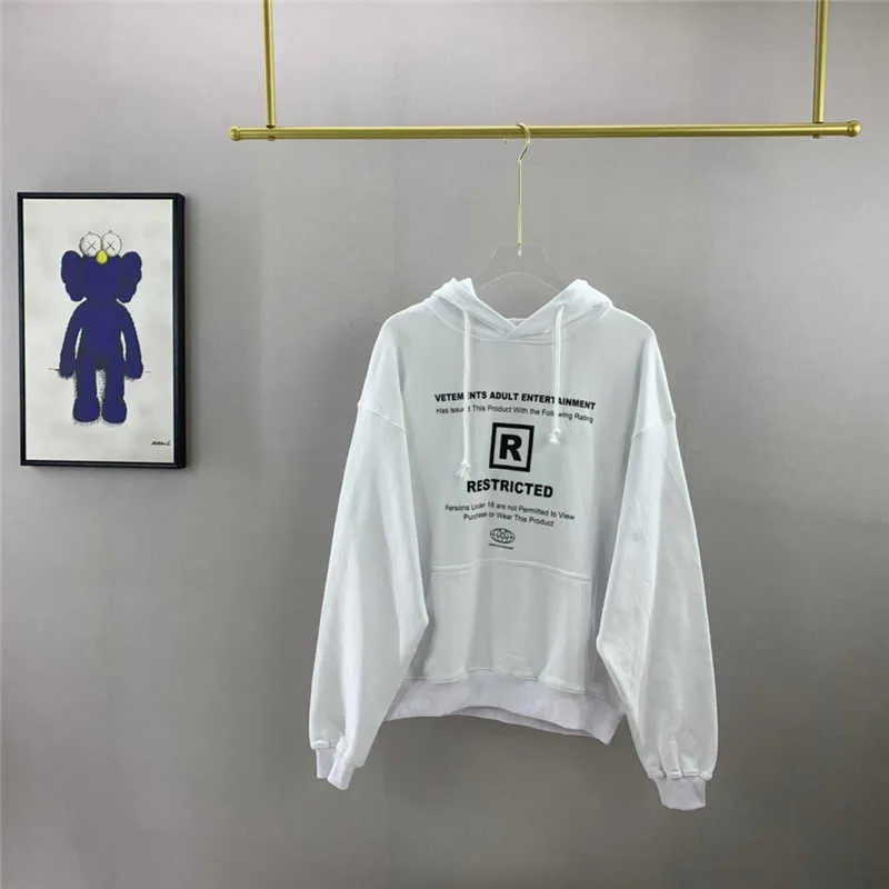 VETEMENTS Hoodie Men Women 1:1 Best Quality Oversized Vetements Adult Entertainment Hooded VET Pullover Q0831