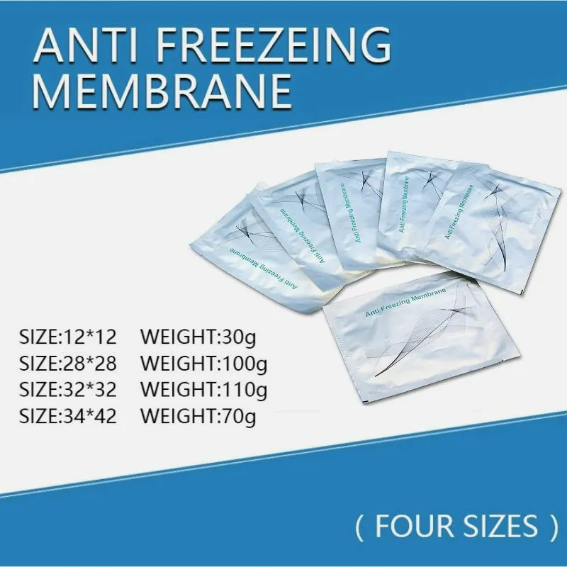 2021 Body Slim Antifreeze Cooling Film For Cryotherapy Machine Anti Freezing Membranes Cool Gel Pad 110G 50Pcs055