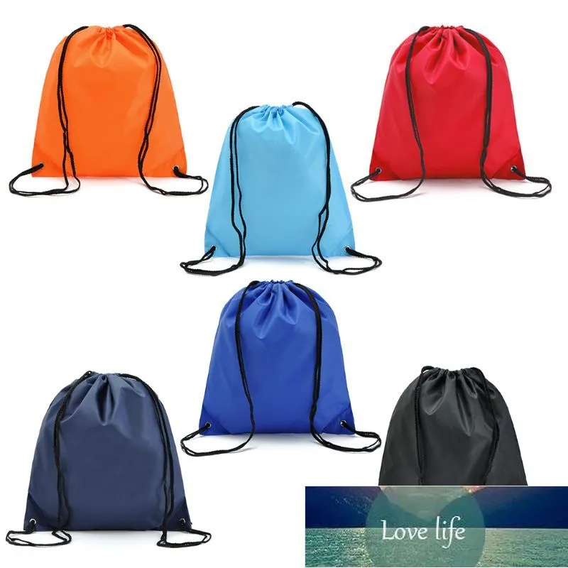 Portable Oxford Sports Bag 210D Nylon Drawstring Bags Belt Riding Backpack Gym Drawstring Shoes Bag Clothes Backpacks WholeSale Factory price expert design