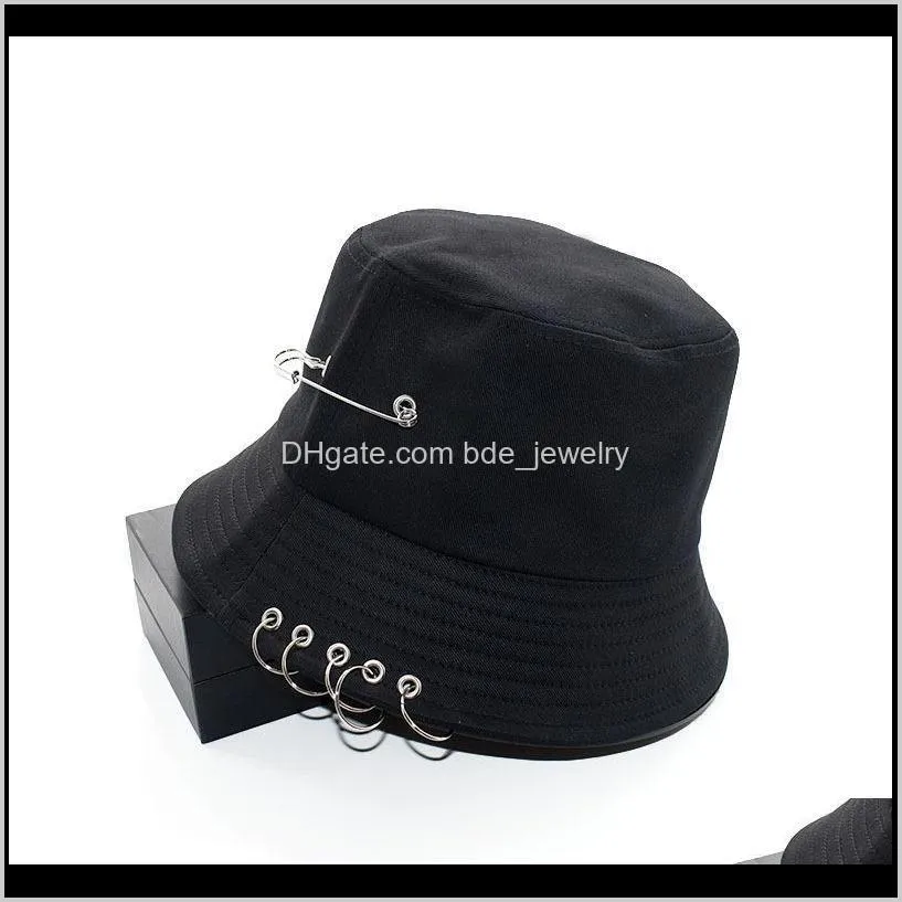 fashion black white bucket cap pins decoration unisex outdoor sun visor pins decoration panama hat spring summer caps