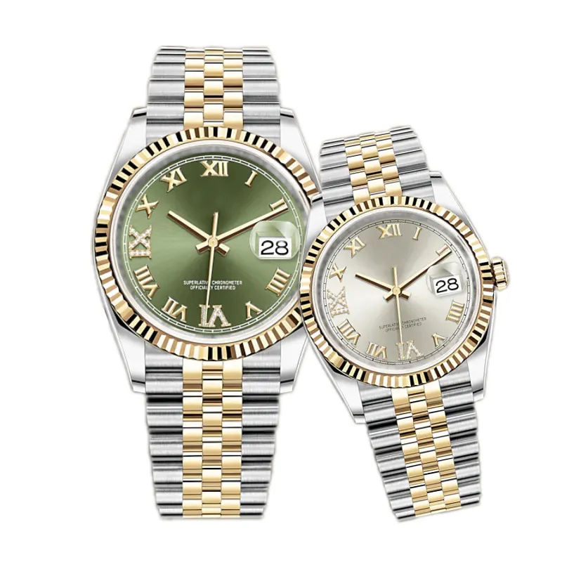 dropshipping Montre de luxe Mens Automatic Mechanical Watches 36mm Full Stainless Steel Sapphire Super Luminous 5ATM Waterproof 31MM Women watch