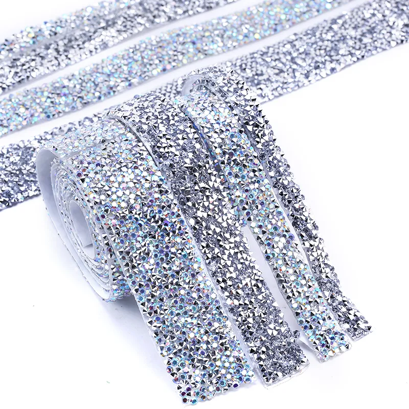 Self Adhesive Crystal Rhinestone Strips, Crystal Ribbon Bling Gemstone Sticker  Rhinestone Roll For Craft With Rhinestone For Diy Arts Crafts, Wedding  Parties, Car Phone Decoration, Mother's Day Gift, Mother's Day Decor 