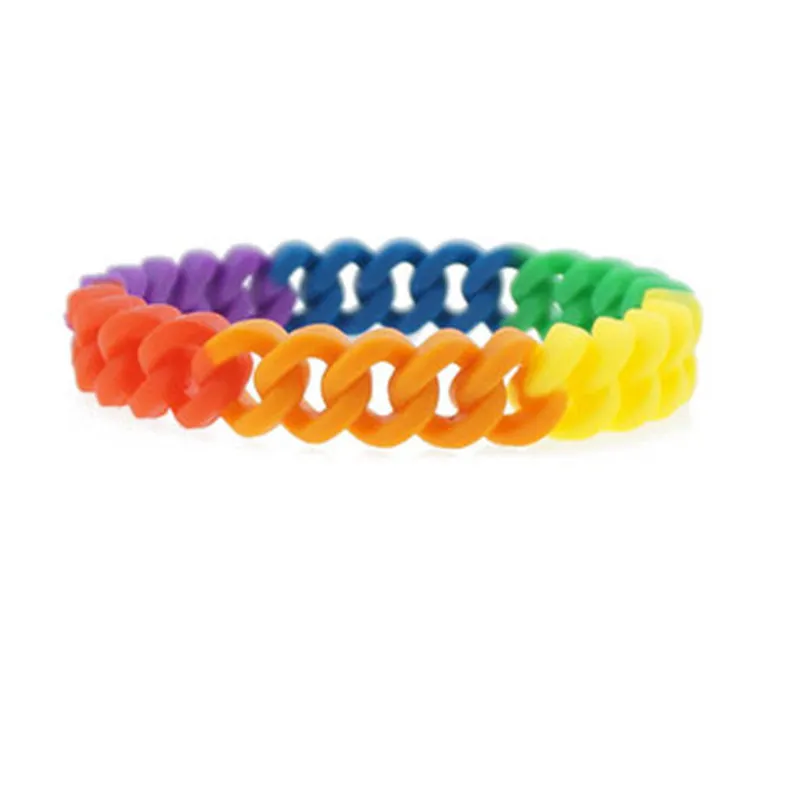 13 Design LGBT Silicone Rainbow Bracelet Party Favor Colorful Wristband Pride Wristbands DHL Free Delivery