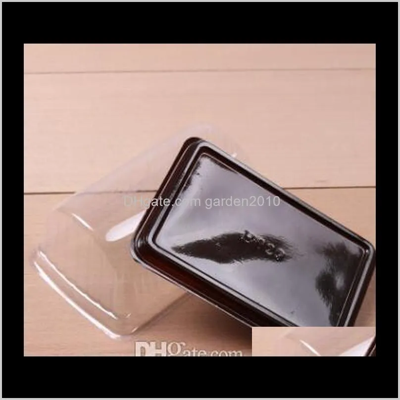 swiss roll plastic transparent clear disposable bread cake boxes pastry bakery dessert shop shipping