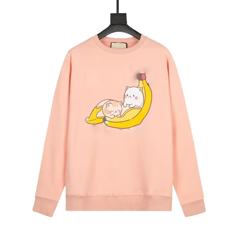 designerskie bluzy z kapturem na deskorolce Bluzy z długich rękawów Bluzy Kobiety Banana Modna odzież drukowana miłośnicy listu Niezobodny sweter 100% bawełny