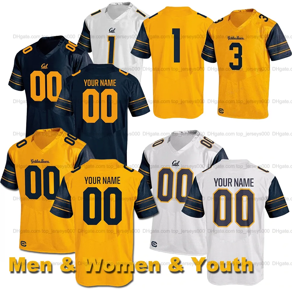 Personnalisé Hommes Femmes Jeunesse Californie Marshawn Lynch College Football Jersey Jared Goff Aaron Rodgers DeSean Jackson Chase Garbers Keenan Allen Walker Chemise cousue