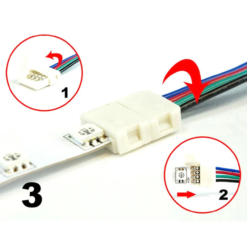 Achetez en gros Connecteur De Bande Led Rgb Câble D'extension 3 4