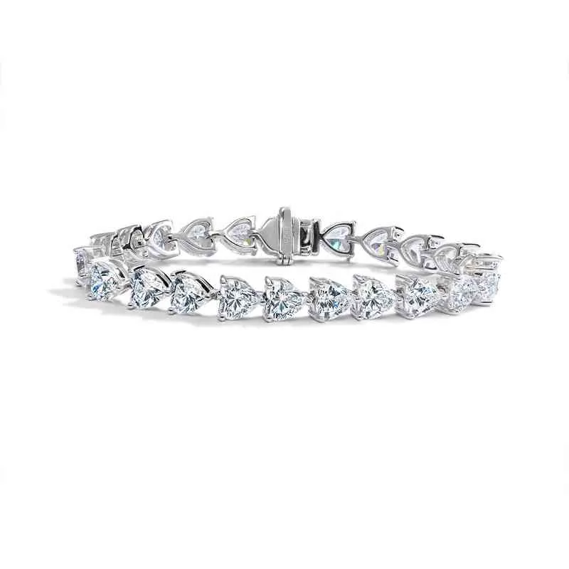 Elegant Digns New estilo moderno mulheres pulseiras diamante coração pulseira