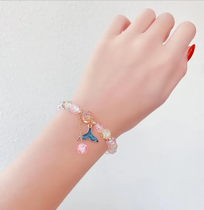 Kaguyo Bracciale Argento Con Cristalli Ametista Rosa, Rosso E Blu – Bracciale A Cuore Per Donne E Ragazze