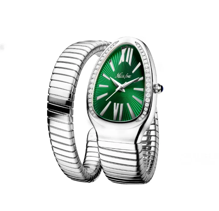 MISSFOX Deslumbrante Cwp Reloj De Cuarzo Para Mujer Misteriosa Forma De  Serpiente Pulsera Con Diseño De Diamantes De Imitación Checos Relojes De  Mujer Cómodos Relojes De Pulsera Femeninos De 49,54 €
