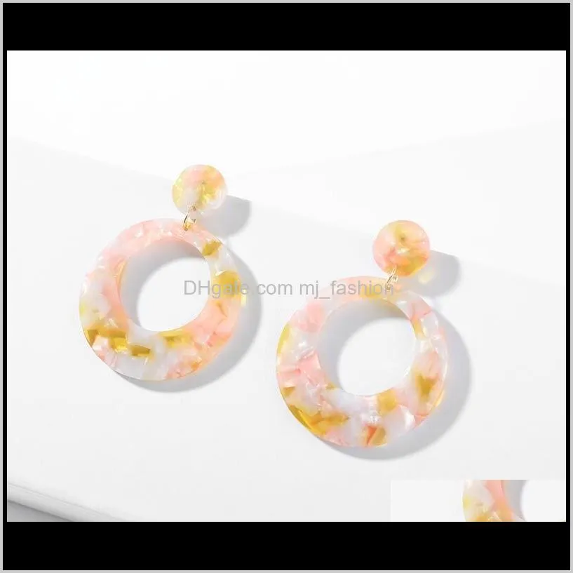  shipping new sweet round mixed color elegant trendy earring, cute stud earring for women ps0780