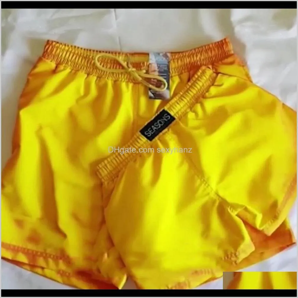 men`s color changing beach pants with water discoloration shorts summer men temperature-sensitive swim trunks shorts 2020