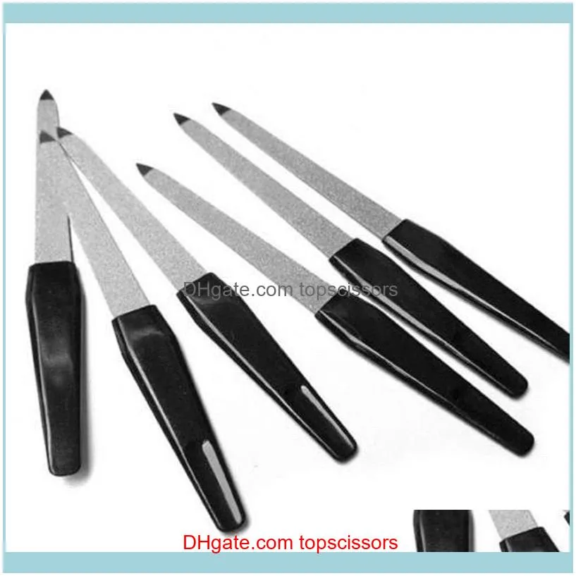 1 Pcs Household Long Handle Metal Double Sided Nail Files Professional Strong Edge Manicure Grooming Beauty Makeup Tool