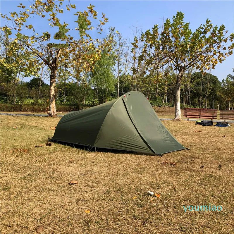 Tenda da campeggio ultraleggera per 2 persone all'aperto tipo tunnel Prevenzione della tempesta di pioggia