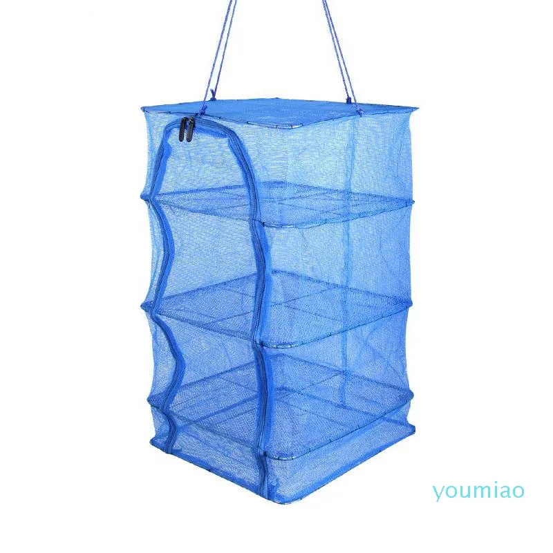 Hanging Net Dry Cage Tackle Tool Foldable Drying Fish Rack Vegetable Dishes Hanger Fishing Accessories