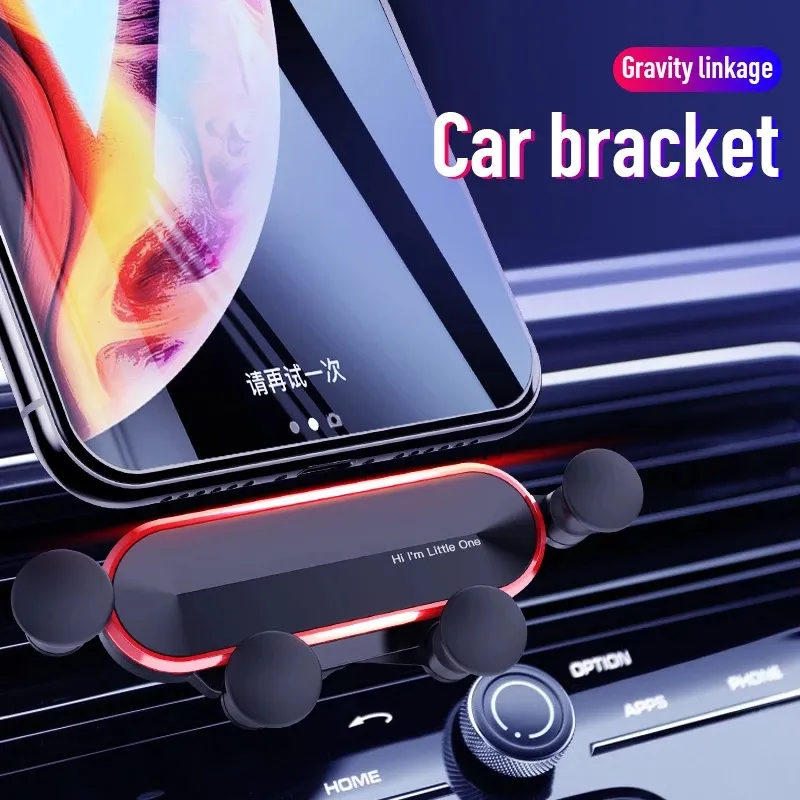 Gravity Car Phone Holder för iPhone XS Universal Air Vent Mount Support Mobil Smartphone Mobiltelefon Stativhållare