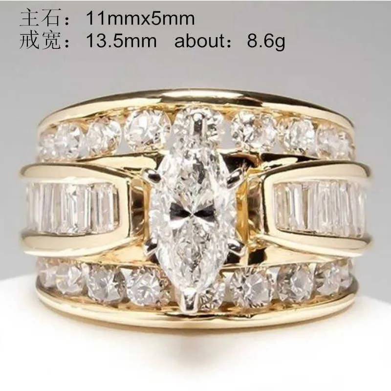 Yobest Charm Okrągły duży Kryształowy pierścień Klasyczny pierścień temperamentowy Europejski i Amerykański Popularny Nowe produkty X0715