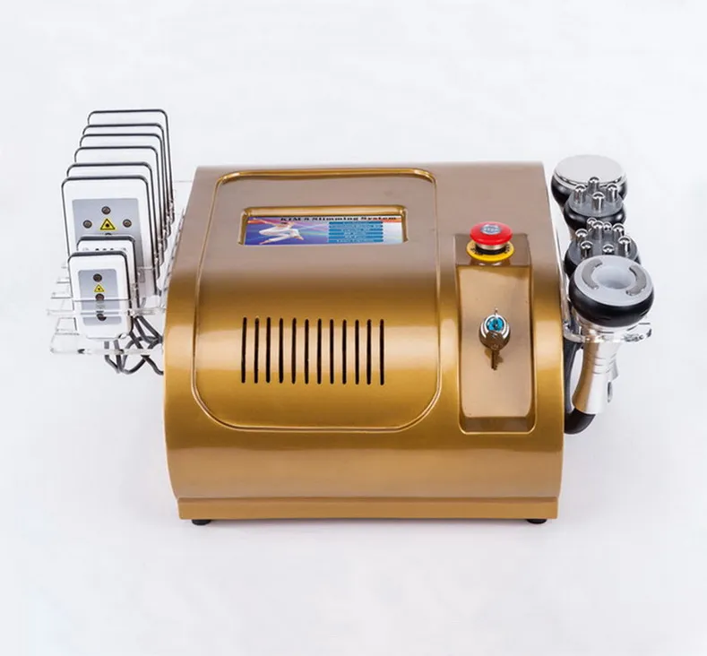 6 i 1 Ultraljudskavitation Vakuumradiofrekvens Lipo Laser Slimming Machine för Salon Spa
