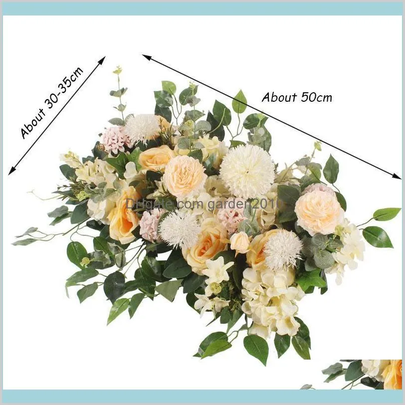 Flone Artificial fake Flowers Row Wedding