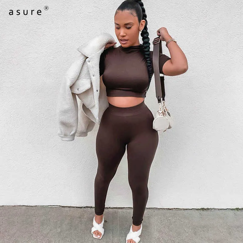 Two Piece Set Women Sexy Outfit Summer Tracksuit Female Clothing Crop Tops Pants Office Suits Sportswear Vendors 8011 210712