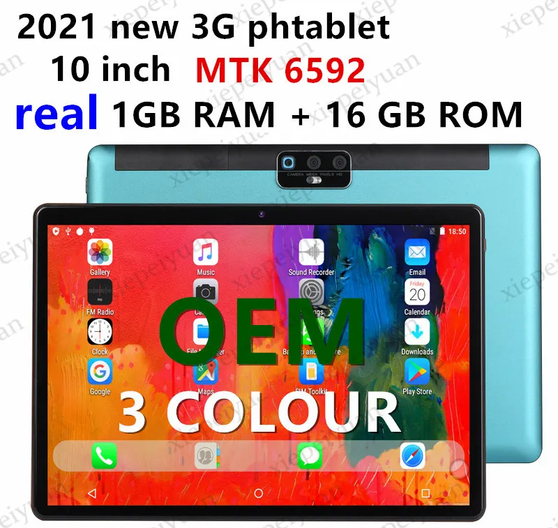 OEM 10.1 Cal Tabletki Android 7.0 3G Wywołanie telefoniczne 4 GB RAM 64 GB ROM Quad Core WIFI Bluetooth GPS Dual SIM Tablet PC