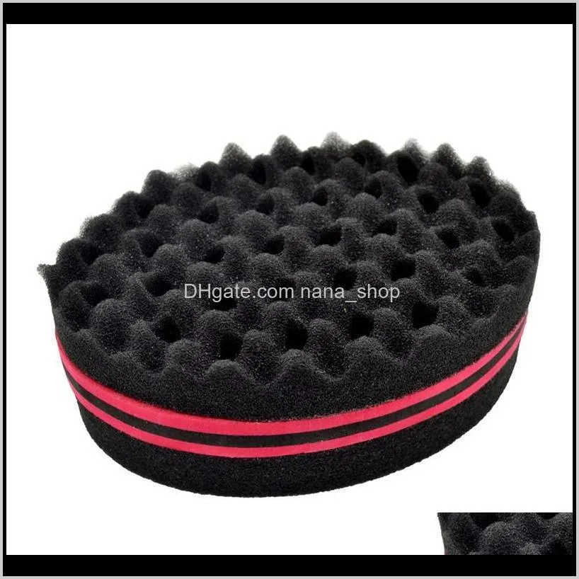 Bun Maker Magic Hair Afro Curly Weave Oval Double Sided Flat Large Wavy Small Hole Dreads Sponge Brush Z57Ps Txomp263b