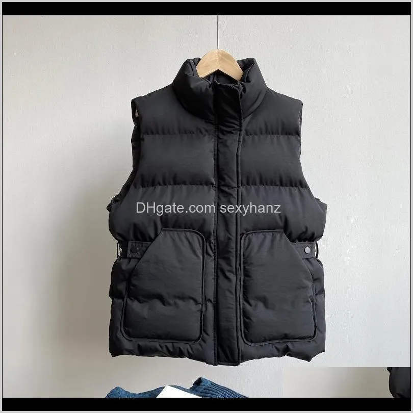 parka vest women`s bread wear 2020 winter korean style waist short cotton coat short padded jacket jacket1