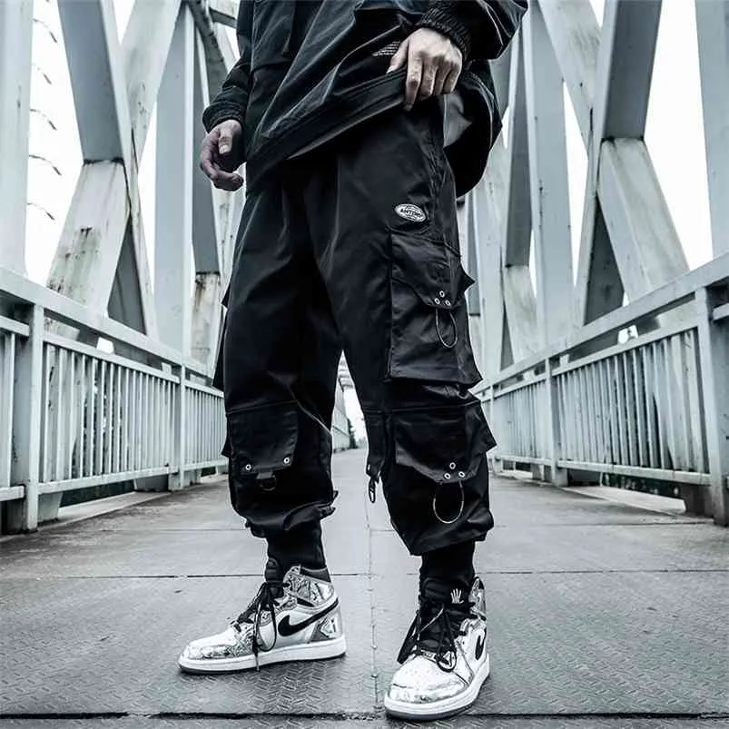 Harajuku Paratrooper Drawstring Cargo Pants Techwear For Men