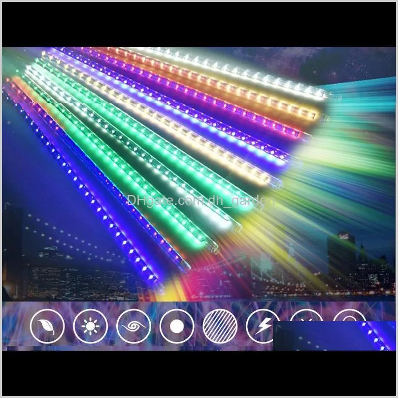 30/50/80cm meteor shower tube outdoor meteor rain light waterproof 8 tubes led string light for christmas wedding party decoration