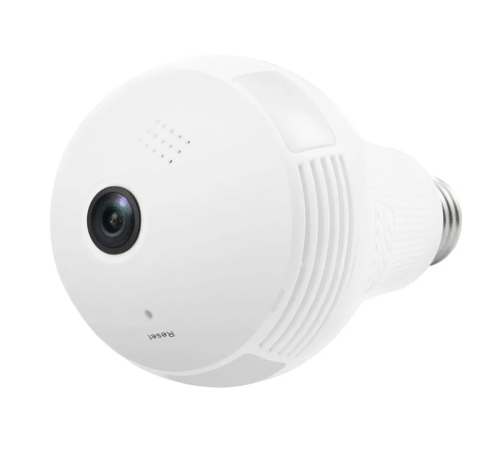 Wireless IP Camera WiFi 960P Panoramic Cam Bulb Home Security Camera Remote Monitor 360 Degree View Two-Way Audio APP Control