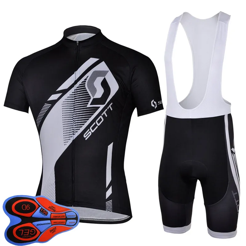 Maillot de cyclisme pour hommes ensemble 2021 été SCOTT équipe à manches courtes chemise de vélo cuissard à bretelles costumes séchage rapide respirant course vêtements taille XXS-6XL Y21041069