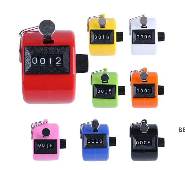 Counter 4 Digit Number Counters Plastic Shell Hand held Finger Display Manual Counting Tally Clicker Timer Points Clickers BBA9087