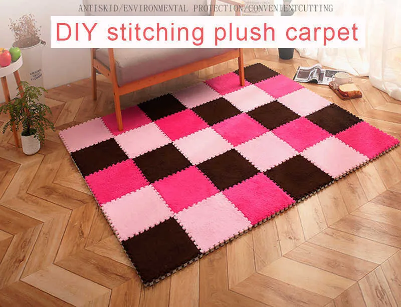 DIY Nordic Ins Room Vitrazza On Carpet Plush Velvet Bedroom Full Rooms Childrens Girls Net Pink