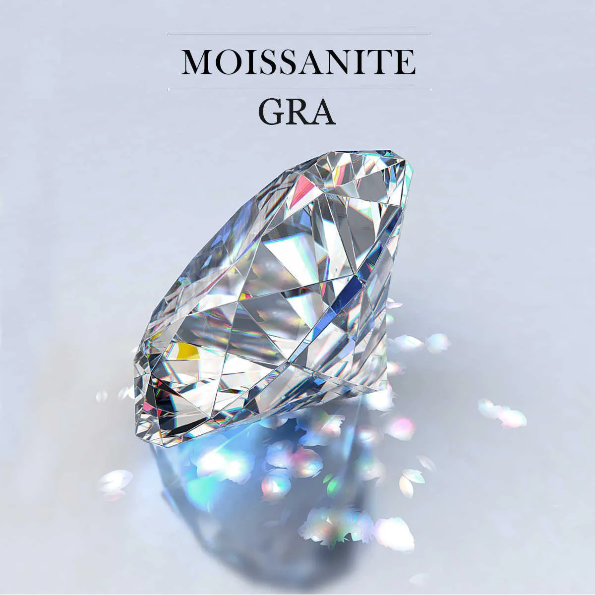 Real 100% Loose Gemstones Moissanite Diamond Cvd Lab 0.3ct To 6ct D Color VVS1 Stone Excellent Cut For Diamond Ring H1015