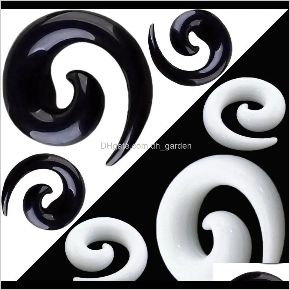 2-20mm acrylic spiral ear gauges fake ear tapers stretching plugs snail tunnel expanders earlobe body piercing jewelry