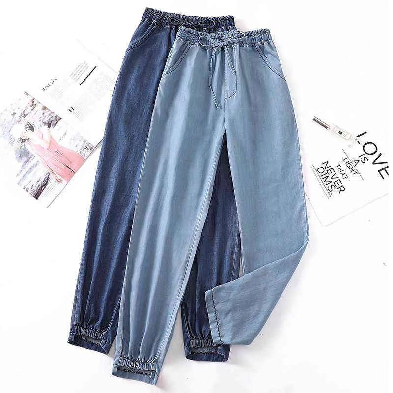 Losse maat hoge taille damesbroek Denim Streetwear Jeans Vintage Meisjes Vrouw Broek Wide Leg Femme Pantalon 211129