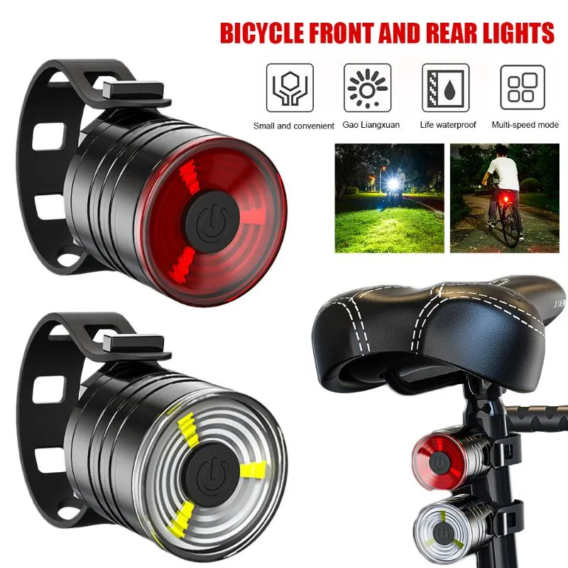 Luci per bici Fanali posteriori per ciclismo per bicicletta Spia di sicurezza a LED con 3 modalità Anteriore impermeabile e accessori