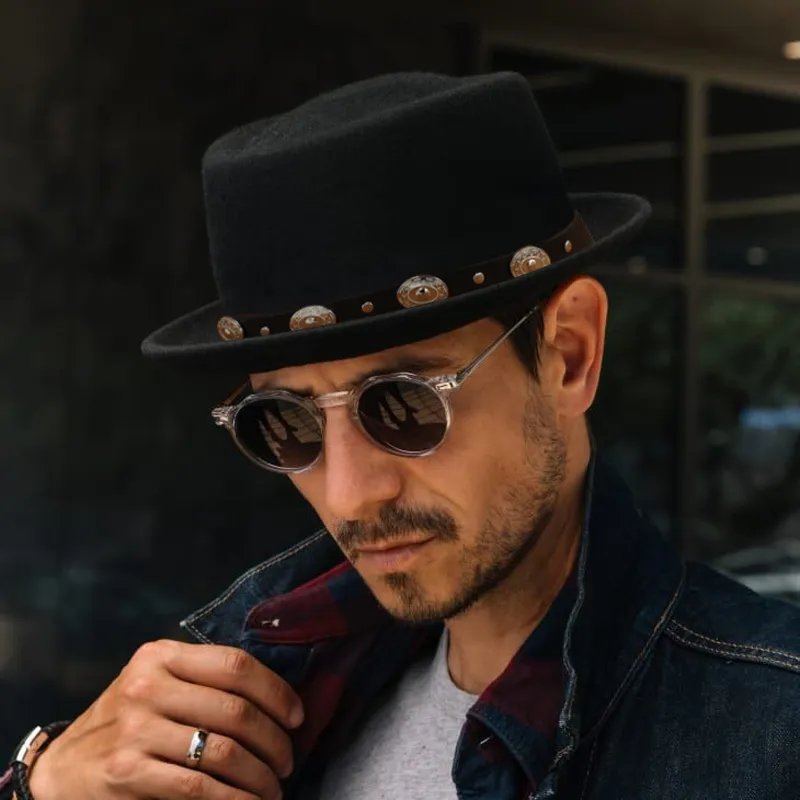 Män Kvinnor Fläskpaj Hattar Fedora Kepsar Trilby Solhatt Klassisk Retro Jazz Fest Utomhus Resor Street Style Storlek US 7 1/4 UK L