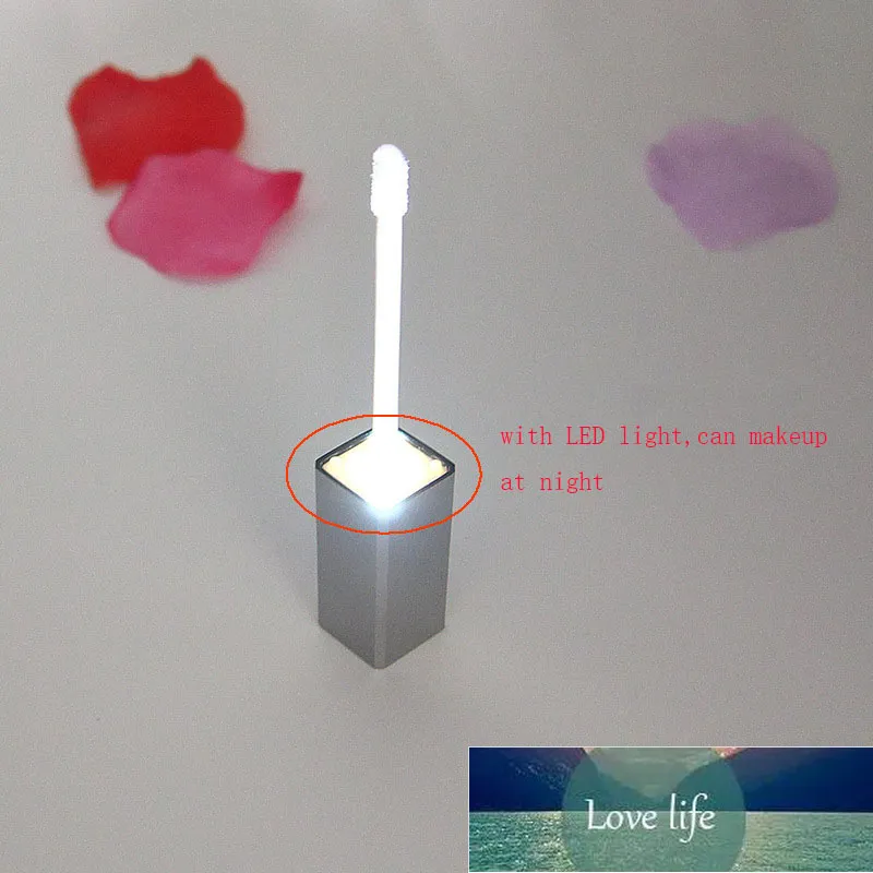 7ml 정사각형 립 광택 튜브 빈 액체 립스틱 병 LED 라이트 미러 클리어 화장품 Balm 컨테이너 메이크업 도구