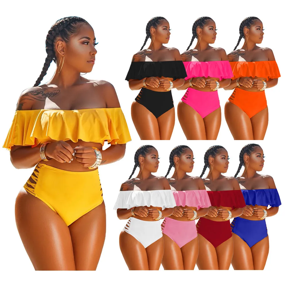 Kobiety 2 Sztuka Bikini Set Summer Beach Swimsuit Mesh Cekiny Biustonosz Spodenki Swimweear Garnitury Plus Size Odzież S-XXXL