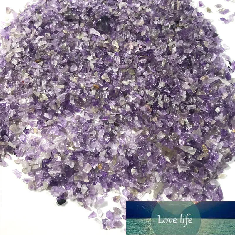 100g 2-5mm Natural Amethysts Powder Crystal Gravel Rock Raw Gem stone Mineral Fish Tank Bonsai Decoration Energy