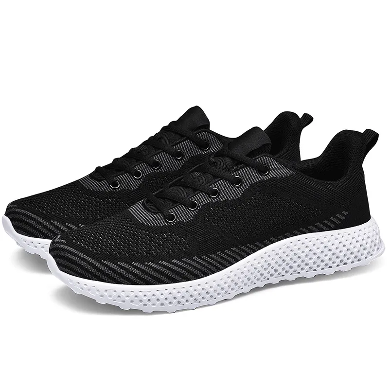 Sneakers damskie modne buty do biegania oddychające dzianinowe tkaniny koronkowe trenerzy sportowe Rozmiar 38-46 EUR kod LX18-0507